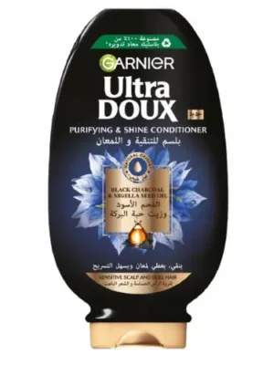 GARNIER ULTRA DOUX BLACK CHARCOAL CONDITIONER 360ML